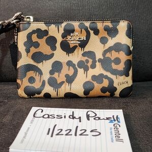 Coach Leopard Wristlet